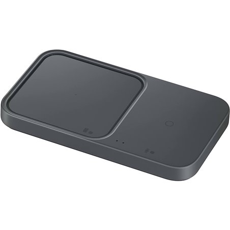 Samsung Wireless Charger Duo con adaptador de carga rápida EP-P5400T - Estación de carga inductiva (gris oscuro)