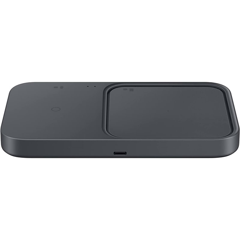 Samsung Wireless Charger Duo con adaptador de carga rápida EP-P5400T - Estación de carga inductiva (gris oscuro)