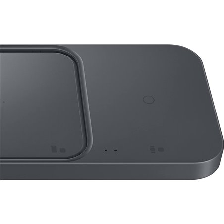 Samsung Wireless Charger Duo con adaptador de carga rápida EP-P5400T - Estación de carga inductiva (gris oscuro)