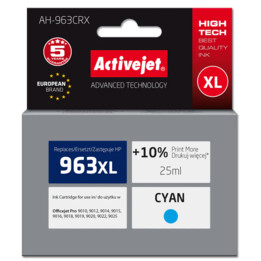 Inchiostro Activejet AH-963CRX per stampanti HP, Ricarica HP 963XL 3JA27AE; Premium; 1760 pagine; blu