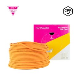 Bobina de Cable SFTP PIMF AWG23 Nanocable 10.20.1700-100 Cat.7/ 100m/ Naranja