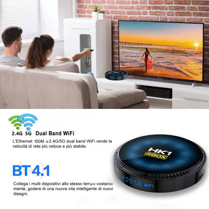 HK1 RBox S905W2 4GB /32GB Android 11 100M - Android TV