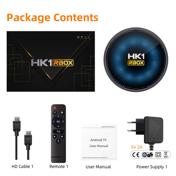 HK1 RBox S905W2 4GB /32GB Android 11 100M - Android TV