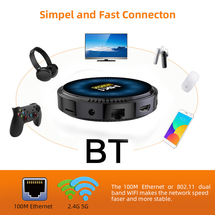 HK1 RBox S905W2 4GB /32GB Android 11 100M - Android TV