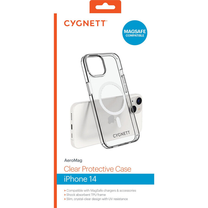 AeroShield - Custodia MagSafefüriPhone 14 - Transparent