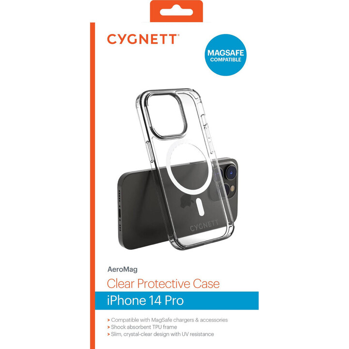 AeroShield - Custodia MagSafe para iPhone 14 Pro - Trasparente