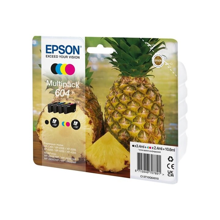 Cartucho Epson 604 MULTIPACOTE 4 CORES (ABACAXI)