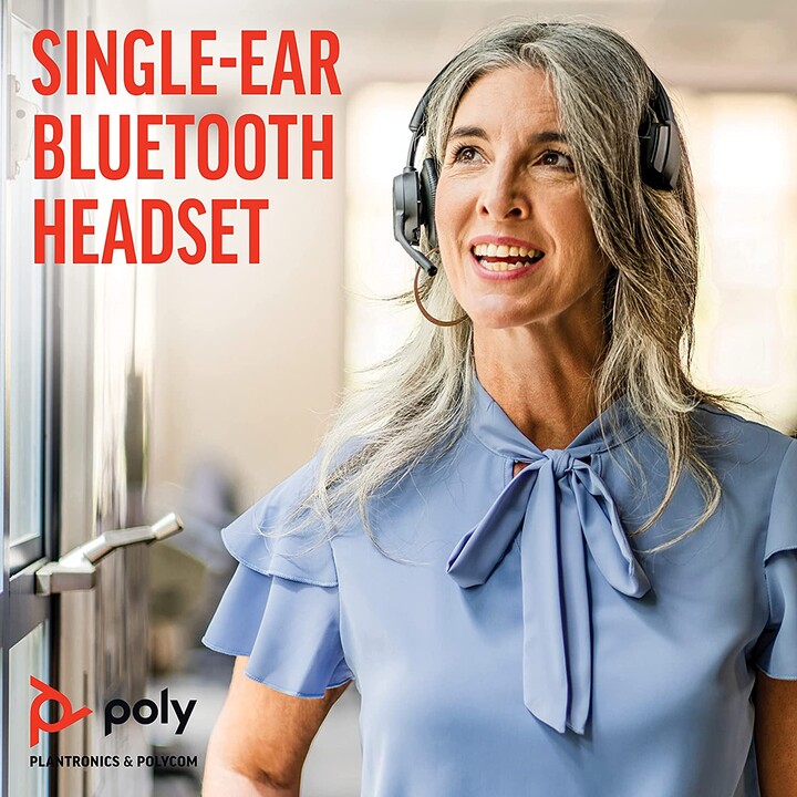 Poly Voyager 4300 UC Series 4310 Mono Headset On-Ear (USB-A, Bluetooth, wireless, con stazione di ricarica, certificato Zoom)