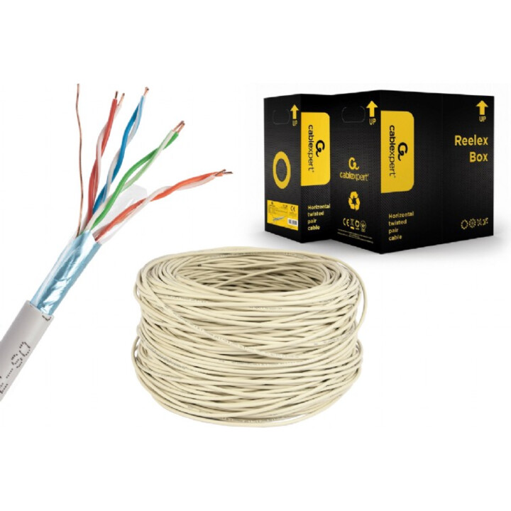 Gembird 305m Cat5e FTP cable de red F/UTP (FTP) Gris