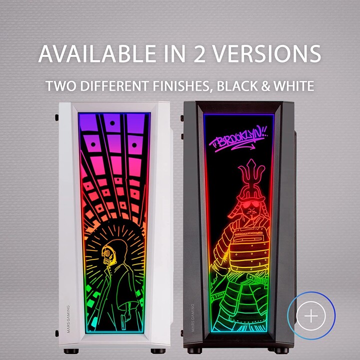 Mars Gaming Artistic Mid-Tower Gaming Case MC-ART/ White