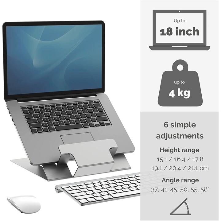 FELLOWES Hylyft suporte para computador portátil prateado