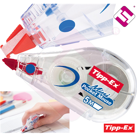 Boite de correcteurs d&#39;écriture Bic Tipp-Ex Mini Pocket Mouse / 5mm x 5m / 10 unités