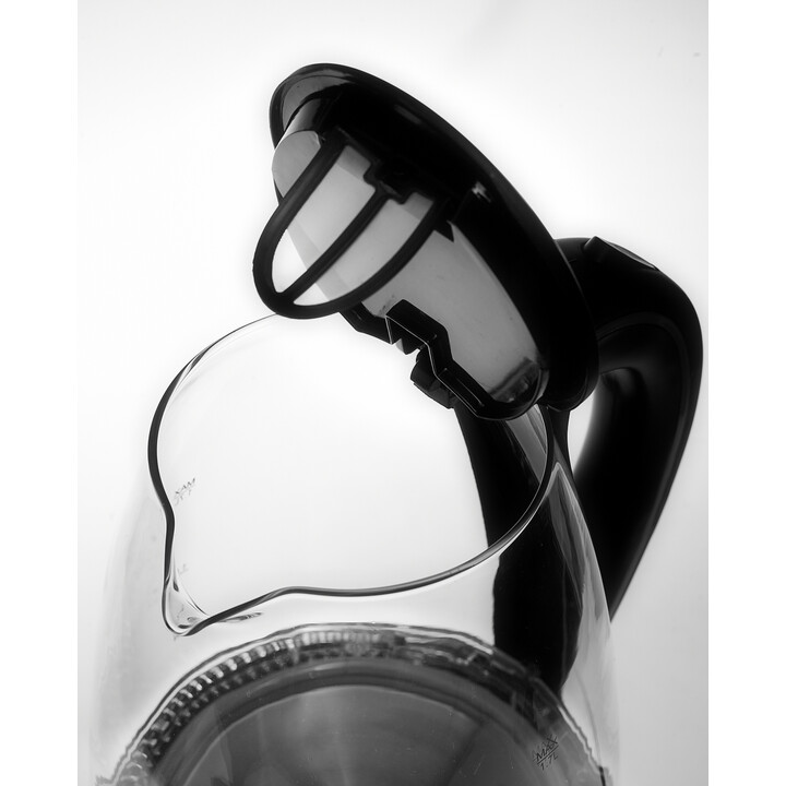 Bollitore elettrico Adler AD 1225 1,7 L Nero, Acciaio inossidabile, Trasparente 2200 W