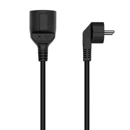 Aisens Stromverlängerungskabel A132-0603/ CEE7-Stecker - CEE7-Buchse/ 10 m/ Schwarz