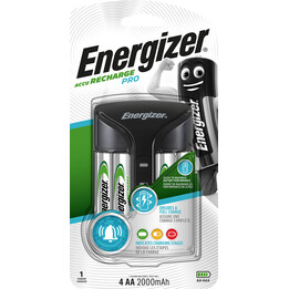 Carregador de bateria Energizer Pro ACU HR6 POW + 2 baterias AA 2000 mAh