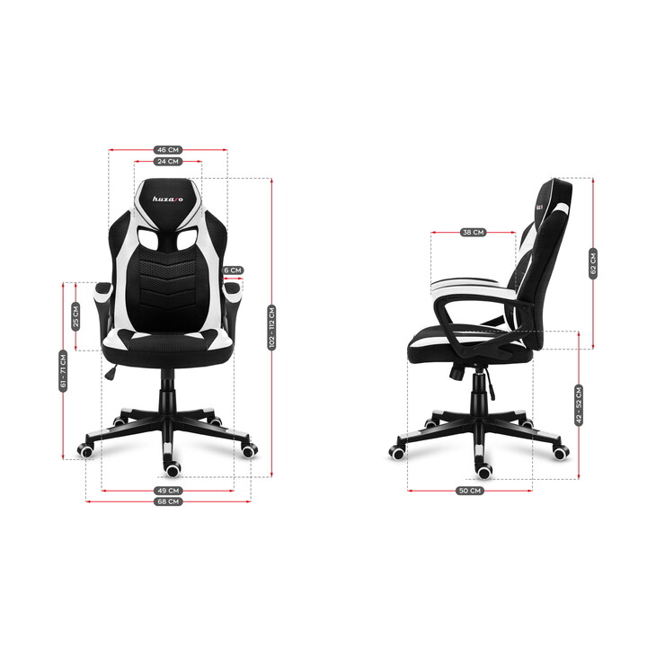 SEDIA DA GIOCO HUZARO FORCE 2.5 RETE BIANCA
