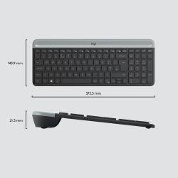 Logitech MK470 teclado USB QWERTY Internacional de EE.UU. Grafito