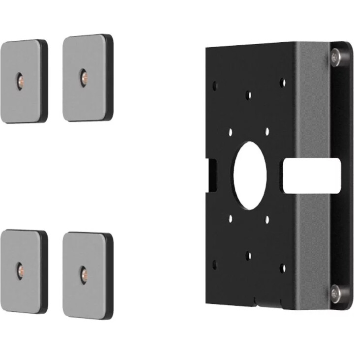 Staffa di montaggio VESA in vetro con slot di sicurezza (con piastra adesiva 3M) - Nero