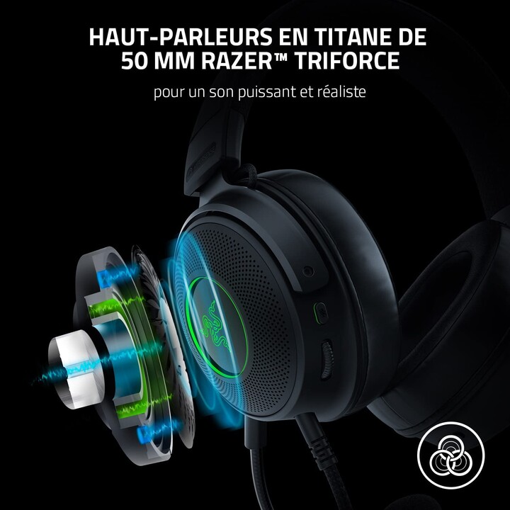 Razer Kraken V3 Hypersense Preto