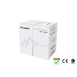 Lanberg CAT.5E UTP CABO 305M CU FIO FLUKE VERDE