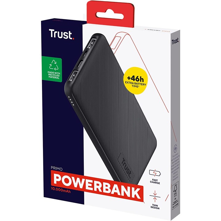 Powerbank 10000mAh Trust Primo/ Black