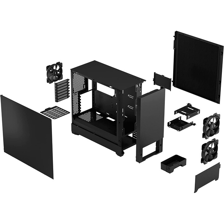 Fractal Design Pop Silent - Schwarz Solid (Midi-Tower-Gehäuse)