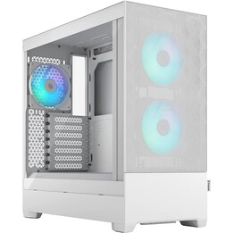 Fractal Design Pop Air RGB - TG Blanco Clear Tint (caja de torre midi, con ventana lateral de vidrio e iluminación RGB)