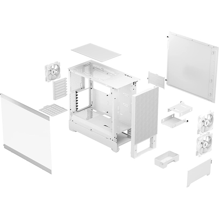 Fractal Design Pop Air RGB - TG Bianco Clear Tint (case midi tower, con finestra laterale in vetro e illuminazione RGB)