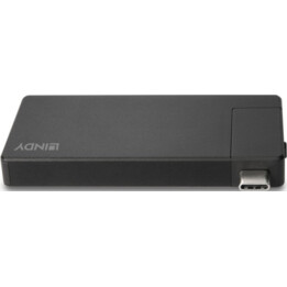Lindy 43336 base & duplicador de portas Com fios USB 3.2 Gen 1 (3.1 Gen 1) Type-C Preto
