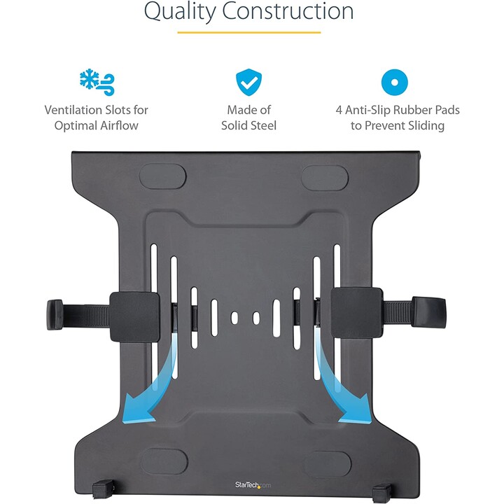 StarTech.com LAPTOP-ARM-TRAY plateau VESA pour ordinateur portable noir ventilé