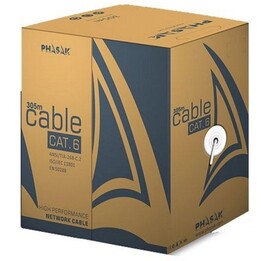 Bobina de cabo RJ45 FTP Phasak PHR 6312 Cat.6/ 305m/ Cinza