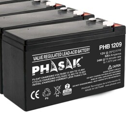 Phasak PHB 1209 battery compatible with SAI/UPS PHASAK according to specifications