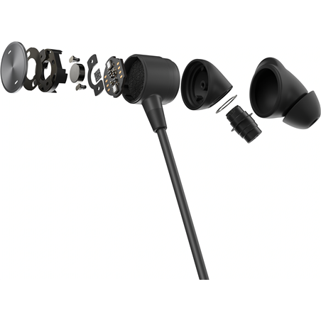 Fones de ouvido com fio Logitech Zone (fones de ouvido intra-auriculares com fio com cancelamento de ruído)