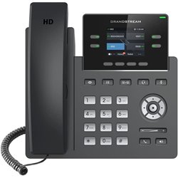 Grandstream Networks GRP2612P téléphone fixe Noir 2 lignes TFT