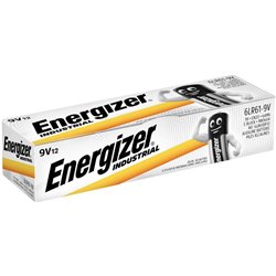 Energizer Industrial Single Use Battery E 9V 6LR61 Alkaline 9 V 12 pc(s)
