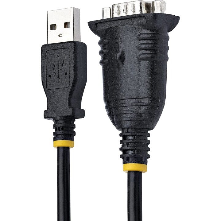 StarTech.com 3ft (1m) USB to Serial Cable, DB9 Male RS232 to USB Converter, Prolific IC, USB to Serial Adapter for PLC/Printer/S