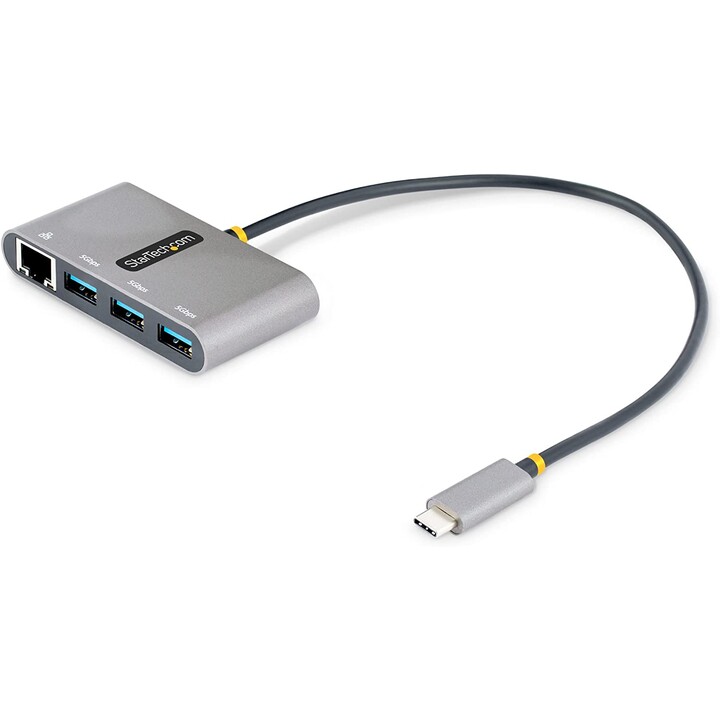 StarTech.com HB30C3A1GEA2 base & duplicador de portas Com fios USB 3.2 Gen 1 (3.1 Gen 1) Type-C Cinzento