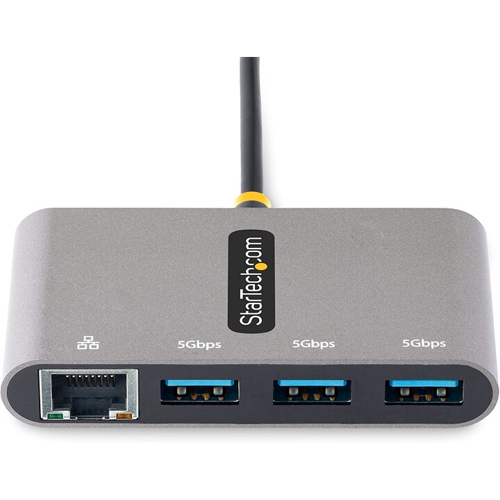 StarTech.com HB30C3A1GEA2 base & duplicador de portas Com fios USB 3.2 Gen 1 (3.1 Gen 1) Type-C Cinzento