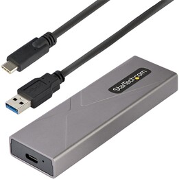 StarTech.com Caja Externa de Aluninio USB-C 10Gbps a NVMe M.2 o SSD M.2 SATA - Sin Herramientas para SSD M.2 NGFF PCIe/SATA - co