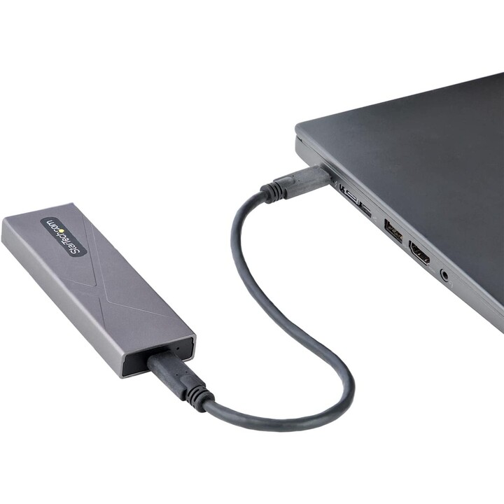 StarTech.com Box SSD M2 NVME - Adattatore USB-C 10Gbps a M.2 NVMe/SATA - Case Esterno USB-C (3.0/3.1) in Alluminio per SSD M2 PC