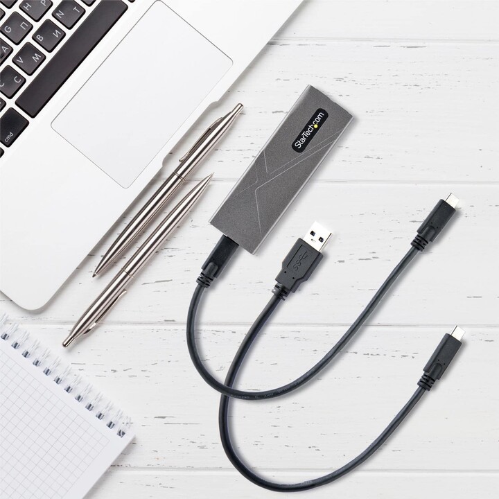 StarTech.com Box SSD M2 NVME - Adattatore USB-C 10Gbps a M.2 NVMe/SATA - Case Esterno USB-C (3.0/3.1) in Alluminio per SSD M2 PC