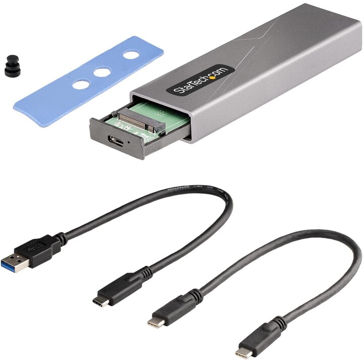 StarTech.com Box SSD M2 NVME - Adattatore USB-C 10Gbps a M.2 NVMe/SATA - Case Esterno USB-C (3.0/3.1) in Alluminio per SSD M2 PC