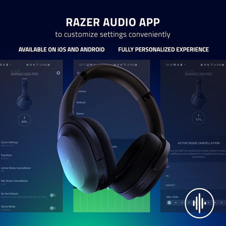 Cuffie da gioco Razer Barracuda (Bluetooth, jack da 3,5 mm, circumaurale, wireless)