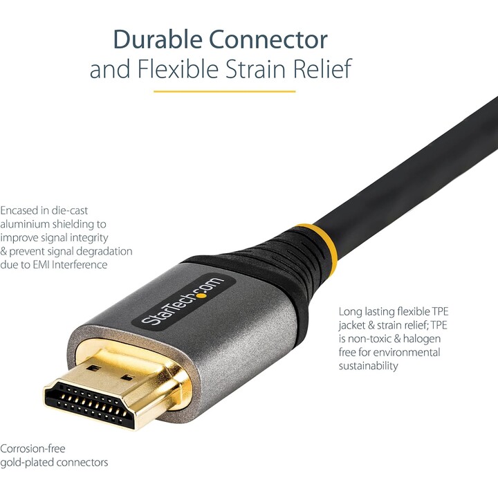 STARTECH.com HDMM21V4M Cable HDMI 2.1 4 m negro