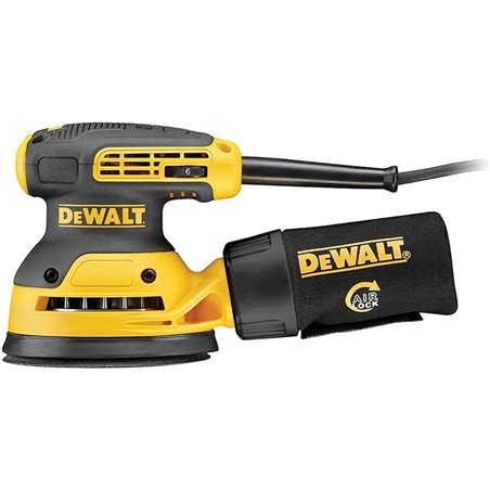 DeWALT DWE6423-QS lijadora portátil Lijadora orbital Negro, Amarillo 12000 OPM 280 W