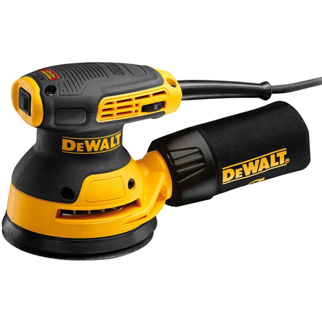 DeWALT DWE6423-QS lijadora portátil Lijadora orbital Negro, Amarillo 12000 OPM 280 W