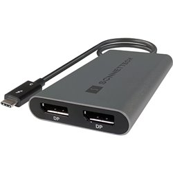 Adaptador DisplayPort Thunderbolt Dual 4K 60Hz, Cinza Espacial (para Macs Windows, Intel e M1 Pro/Max; não compatível com Macs M