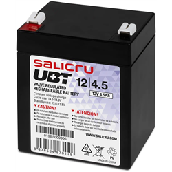 UPS BATTERY SALICRU UBT 12 / 4.5 - 12V - 4.5AH - 6 CELLS - LEAD-LEAD DIOXIDE - COMPATIBLE ACCORDING TO SPECIFICATIONS