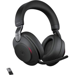 Jabra Evolve2 85 MS Stereo Headset On-Ear Schwarz (Bluetooth, kabellos, ANC, USB)