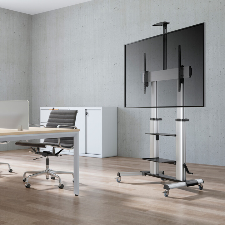 Aisens FT100TE-125 Tilting Stand with Wheels and Crank for TV 60-100'/ up to 100kg